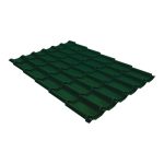 Металлочерепица классик 0,5 Satin RAL 6005 зеленый мох