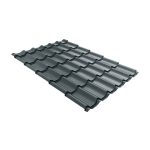 Металлочерепица классик 0,5 Satin RAL 7016 антрацитово-серый