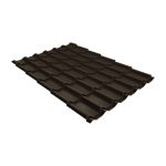 Металлочерепица классик 0,5 Satin Matt RR 32 темно-коричневый