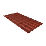Металлочерепица кредо Grand Line 0,5 PurLite Matt RAL 8004 терракота