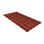 Металлочерепица кредо 0,5 Satin Matt RAL 8004 терракота