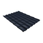 Металлочерепица классик Grand Line 0,5 PurLite Matt RAL 7024 мокрый асфальт
