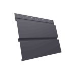 Сайдинг металлический GL Квадро брус 340/294 (Satin Matt-7024-0,5)