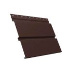Софит металлический GL Квадро брус с полной перфорацией 340/295 (Drap 8017-0,45)